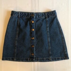 Takara Denim Button-Up Mini Skirt Size 13